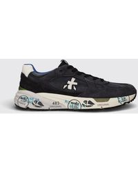 Premiata - Mase Suede And Mesh Sneakers - Lyst