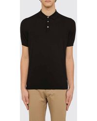 Drumohr - Cotton Knit Polo Shirt - Lyst