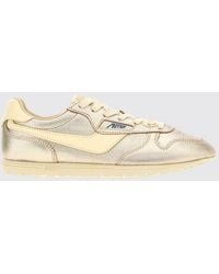 Autry - Windspin Leather And Laminated Leather Sneakers With Carved Logo - Lyst