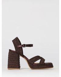 Castañer - Valle Braided Raffia And Leather Sandal - Lyst