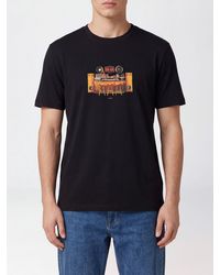 HUGO - Crewneck Cotton T-Shirt With Graphic Print And Contrast Logo On The Chest - Lyst