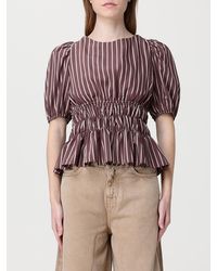 Pinko - Striped Viscose Blouse - Lyst