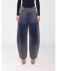 DIESEL - Vaqueros Anchos 1987 D-Khelz De Talle Medio De Denim De Algodón Y Cáñamo - Lyst