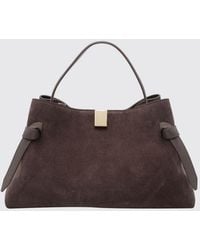 Yuzefi - Flared Suede Calfskin Leather Handbag - Lyst