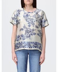 Liu Jo - Floral Print Satin Blouse - Lyst