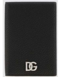 Dolce & Gabbana - Dolce &Amp Gabbana Portadocumentos Bifold De Piel De Ternera Con Logo Dg - Lyst