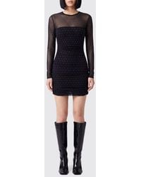Liu Jo - Long-Sleeved Slim Fit Rhinestone Sheath Mini Dress - Lyst