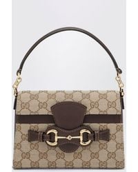 Gucci - Horsebit Duomo Mini-Handtasche Aus Gg-Jacquard Und Leder - Lyst