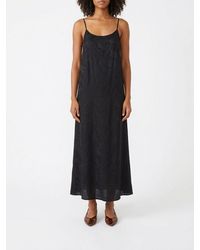Uma Wang - Viscose Blend Midi Slip Dress With Thin Straps - Lyst