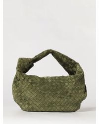 Bottega Veneta - Jodie Woven Suede Shoulder Bag With Knotted Handle - Lyst