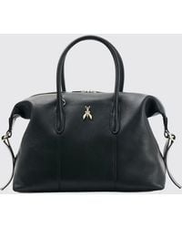 Patrizia Pepe - Calfskin Handbag With Fly Logo And Removable Shoulder Strap - Lyst