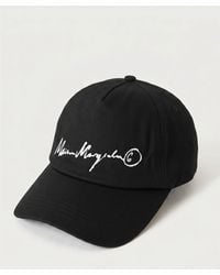 MM6 by Maison Margiela - Cotton Baseball Cap With Printed Logo And Visor - Lyst