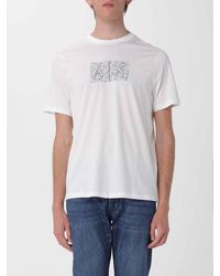 ARMANI EXCHANGE - Crew Neck T-Shirt With Lettering Logo - Lyst
