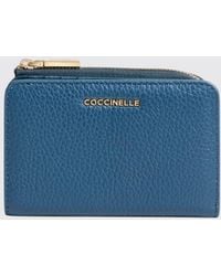 Coccinelle - Metallic Soft Grained Leather Wallet - Lyst