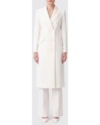 Elisabetta Franchi - Long Double-Breasted Coat - Lyst