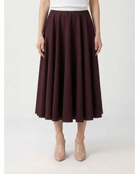 Alysi - Cotton Midi Skirt - Lyst