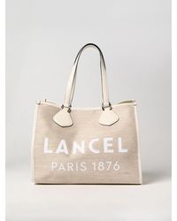 Lancel Canvas Tote Bag - Natural