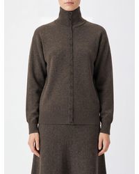 Lemaire - High-Neck Pure Wool Cardigan With Button Closure - Lyst