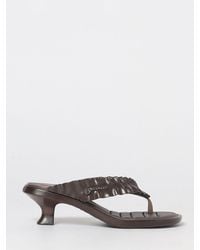 Melissa X Ganni - Ruched Pvc Thong Sandals With Low Heel - Lyst