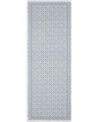 Tory Burch - Monogram Wool And Silk Blend Scarf With Fringed Edges - Lyst