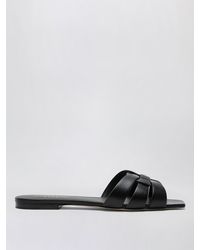 Saint Laurent - Flache Sandalen Damen - Lyst