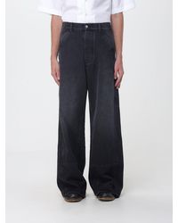 Marni - Mid-Rise Wide-Leg Cotton Denim Jeans With Button Fastening - Lyst