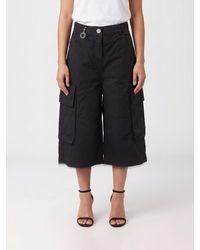 Pinko - Cotton Gabardine Cargo Shorts - Lyst