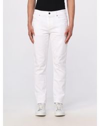 7 For All Mankind - Jeans Slimmy Luxe Performance White in denim - Lyst
