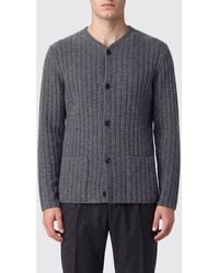 Lardini - Ribbed Virgin Wool And Cashmere V-Neck Cardigan - Lyst