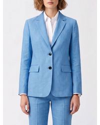 Max Mara - Linen Single-Breasted Blazer - Lyst