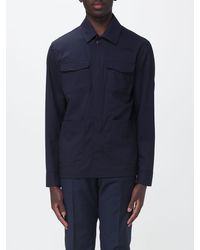 Manuel Ritz - Relaxed Fit Twill Shirt Jacket With Concealed Closure - Lyst