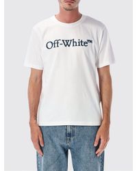 Off-White c/o Virgil Abloh - Short-Sleeved Cotton T-Shirt With Contrasting Logo Print - Lyst