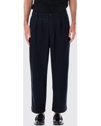 Universal Works - Virgin Wool Wide-Leg Trousers With Pleats - Lyst