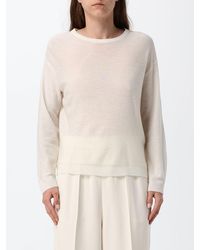Fabiana Filippi - Wool Blend Crewneck Jumper With Sequin Appliqué - Lyst
