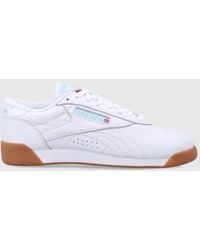 Reebok - Freestyle Low Top Smooth Leather Trainers With Round Toe - Lyst