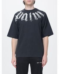 Palm Angels - Relaxed Fit Cotton T-Shirt With Graffiti Logo Print - Lyst