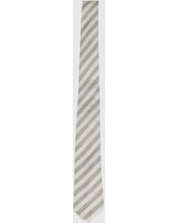 Tagliatore - Regimental Linen And Silk Tie - Lyst