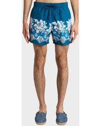 Etro - Polyester Swimsuit With Floral Motif - Lyst