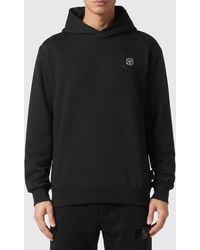 Philipp Plein - Dropped Shoulder Cotton Blend Hoodie With Logo Print - Lyst