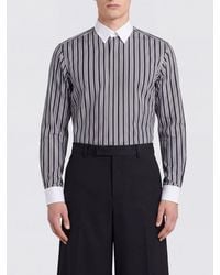 Tom Ford - Striped Cotton Poplin Evening Shirt With Concealed Placket - Lyst