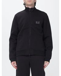Emporio Armani - Modal Turtleneck Zip-Up Sweatshirt With Pouch Pocket - Lyst