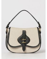Coccinelle - Mavery Canvas And Grained Leather Bag - Lyst