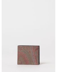 Etro - Coated Cotton Wallet With Paisley Print - Lyst