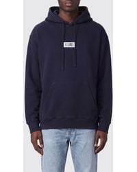 MM6 by Maison Margiela - Cotton Hoodie With Numeric Logo - Lyst