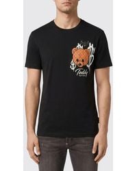 Philipp Plein - Teddy Bear Print Cotton T-Shirt With Contrast Logo - Lyst