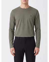 Dondup - Long-Sleeved Cotton T-Shirt With Crew Neck And Contrast Logo - Lyst