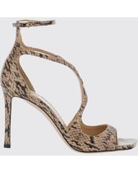 Jimmy Choo - Azia Python-Print Leather High Stiletto Heel Sandals - Lyst