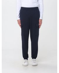 EA7 - Cotton Jersey Cargo Jogging Trousers With Large Pockets And Elasticated Hem - Lyst