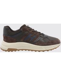 Hogan - Hyperlight Leather And Nylon Trainers With Chunky Sole - Lyst