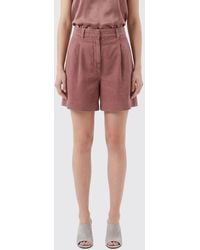 Brunello Cucinelli - Cotton And Linen Blend Shorts - Lyst